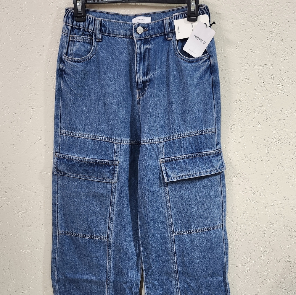 Forevere 21 Cargo Women's Blue Ankle Jeans Size 27 New